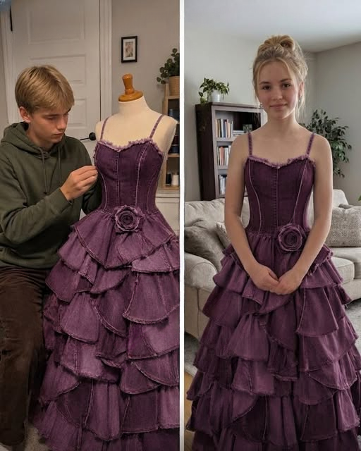 My Stepmom Refused to Buy Me a Prom Dress — So My Brother Turned Our Late Mom’s Old Jeans Into a Masterpiece That Exposed the Truth